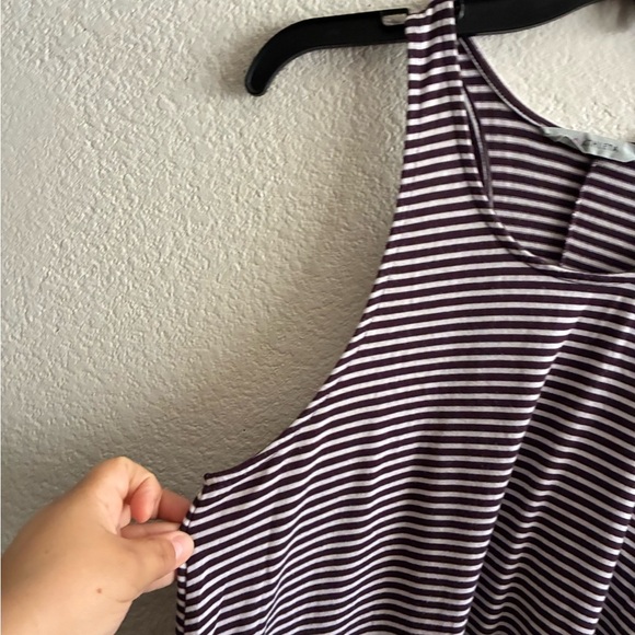 Athleta Women's Striped Tank Top - Plum &  Whit L - Picture 4 of 10